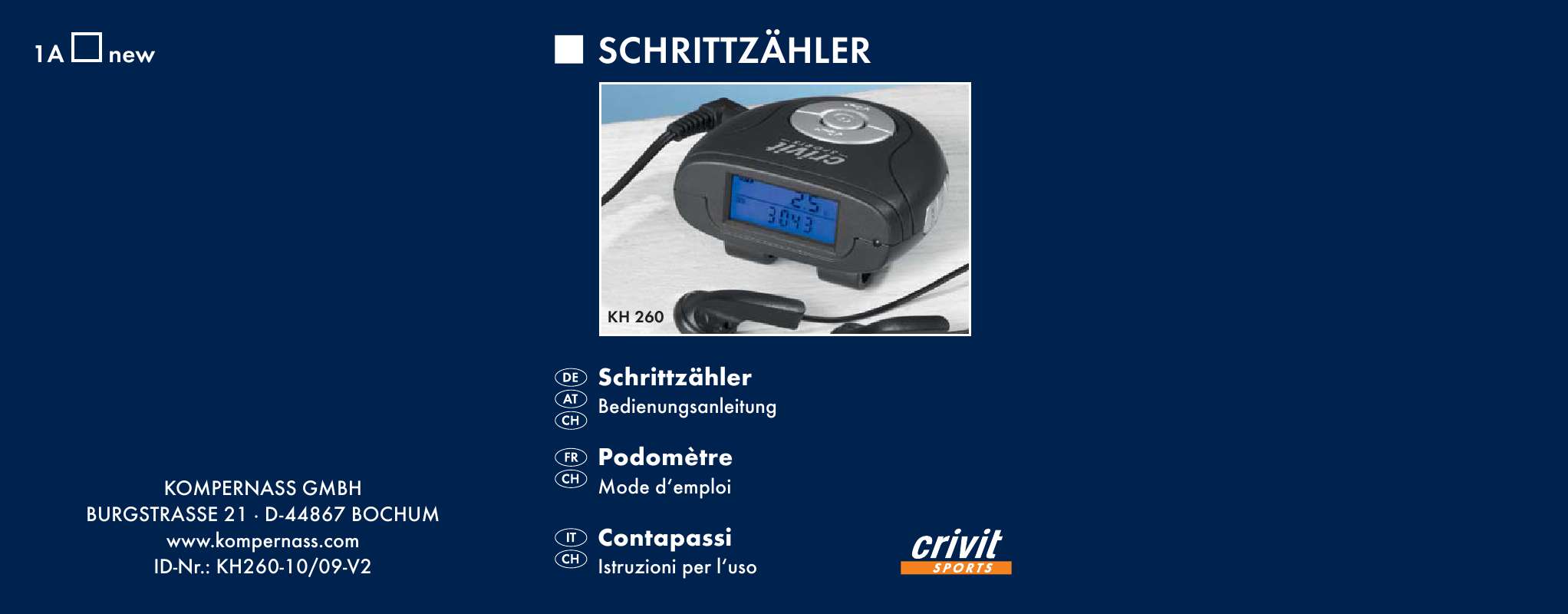 Notice CRIVIT KH 260 PEDOMETER Trouver une solution à un problème
